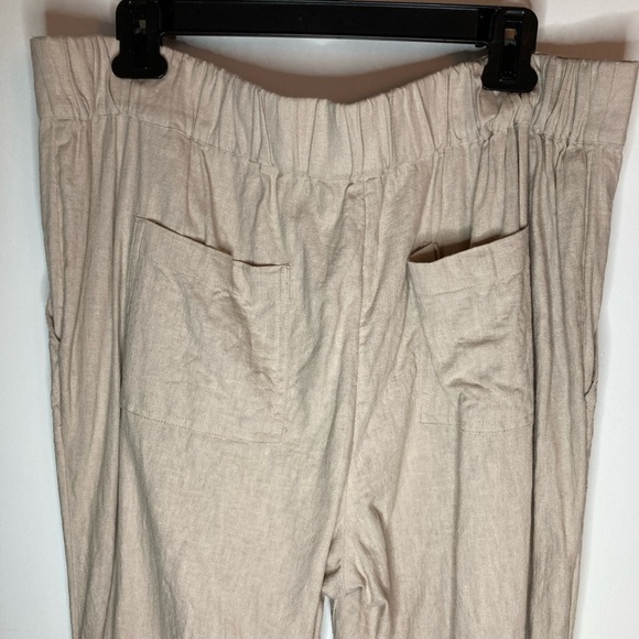 Naturals d&co. Linen, Rayon blend, Women's L, Casual Pants, Rouged sides - Picture 5 of 10